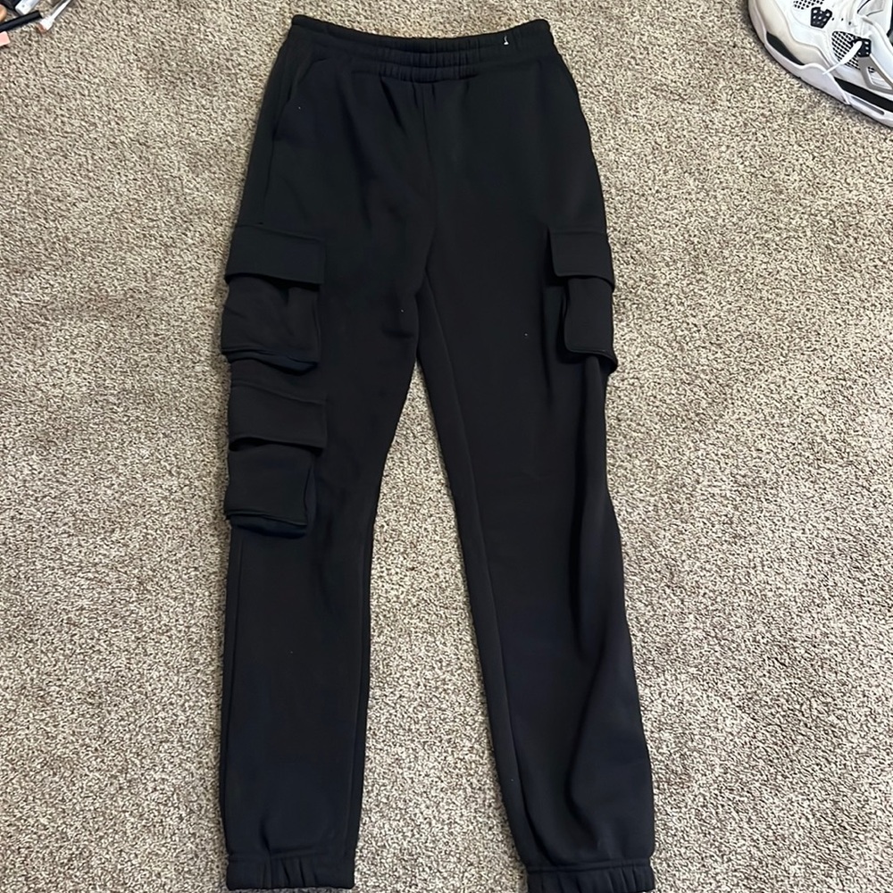 Black Cargo Sweatpants